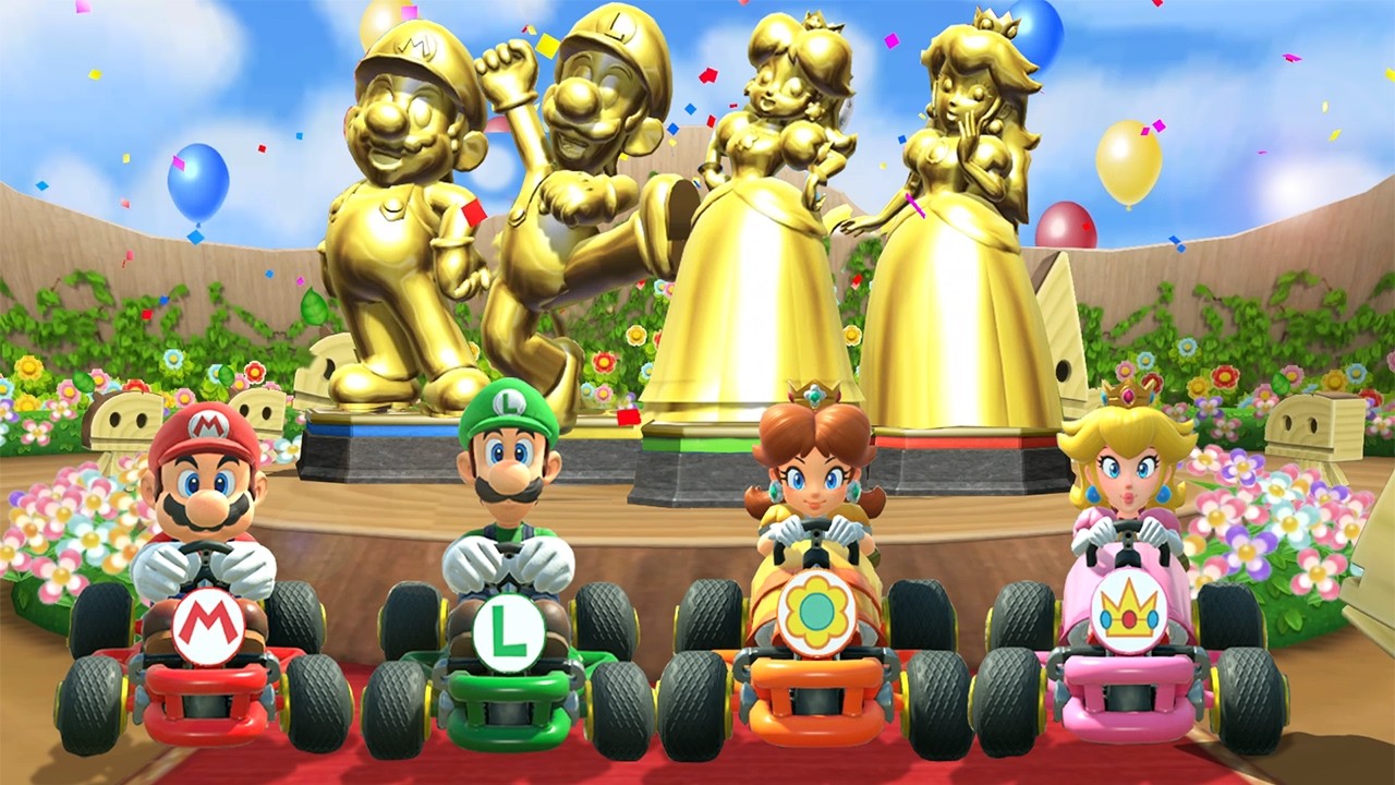 Mario Party 9 Step it Up - Luigi Vs Mario Vs Daisy Vs Peach (Master CPU)