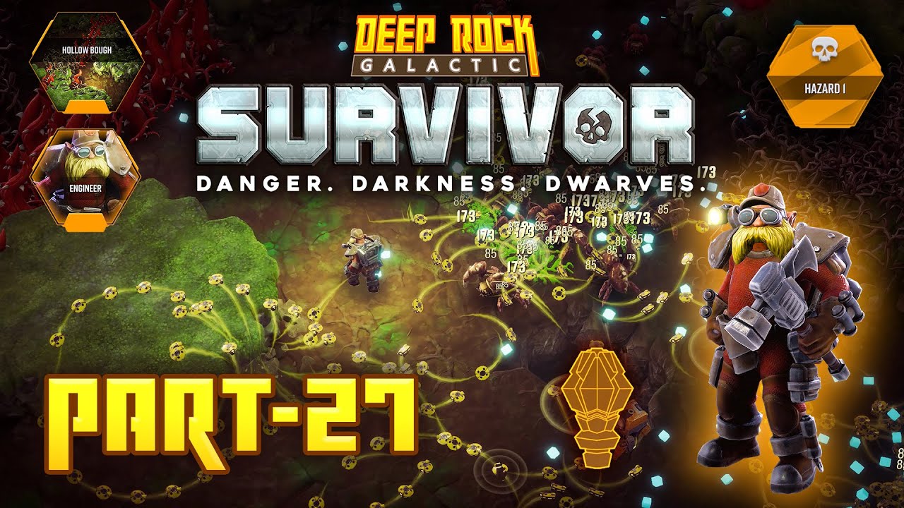 Deep Rock Survivor Part-27 - Hazard 1 - (Shredder Swarm Grenade - Engineer) | 4K