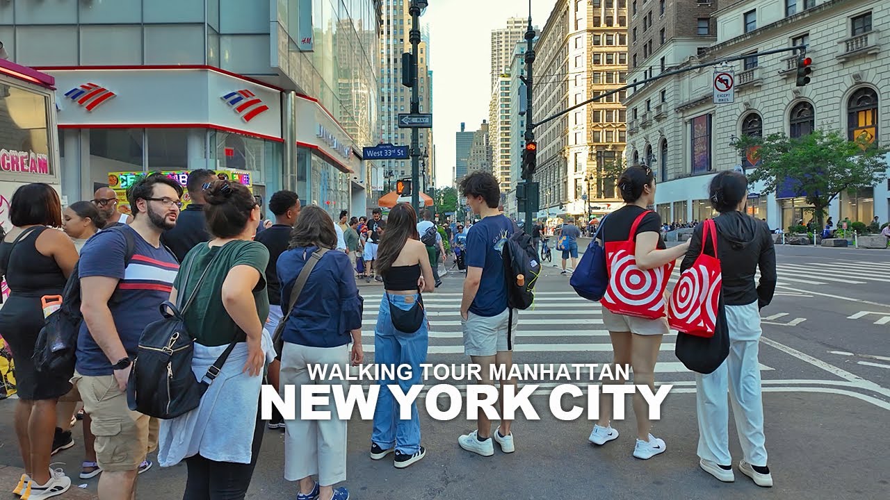 New York Manhattan Summer Walk, Union Square, Broadway, 6th Ave, Chelsea, Little Island, 7th Avenue