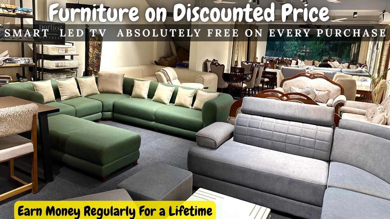 Buy Furniture on Discounted Price and Get a Smart LED TV Free on Every Purchase Sofa Set Dining Bed