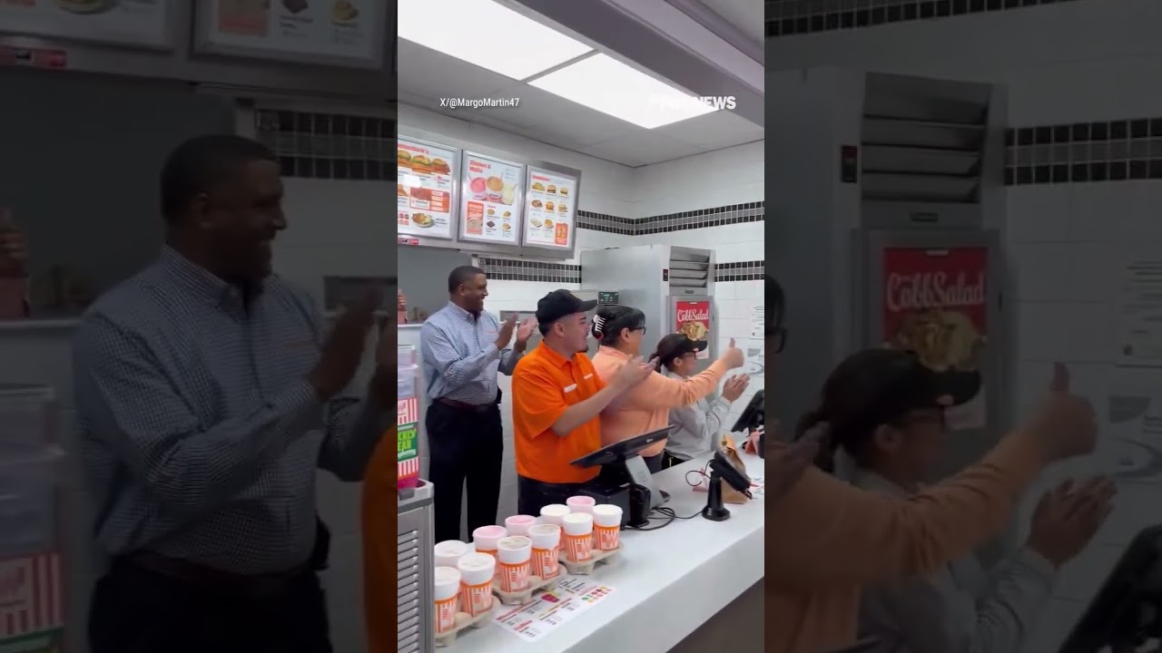 &lsquo;WELCOME TO WHATABURGER&rsquo;: Trump visits a Whataburger in Texas