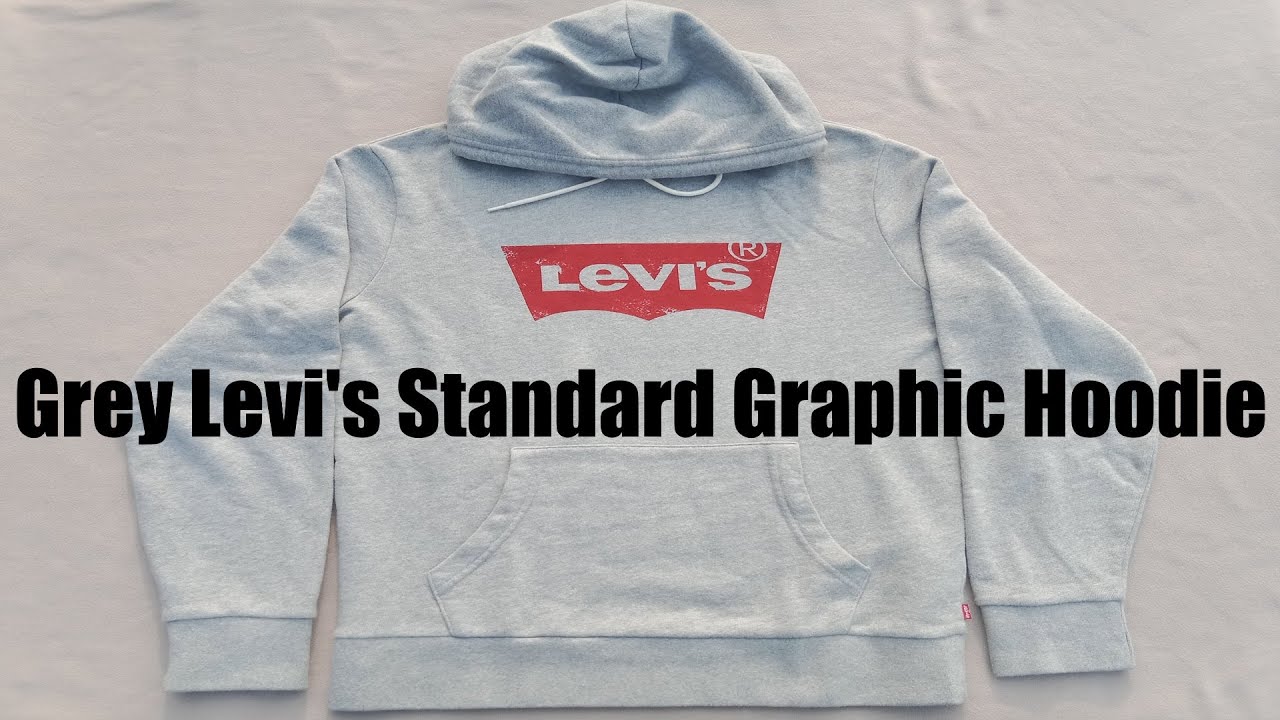 Grey Levi's Standard Graphic Hoodie unboxing & review #levis