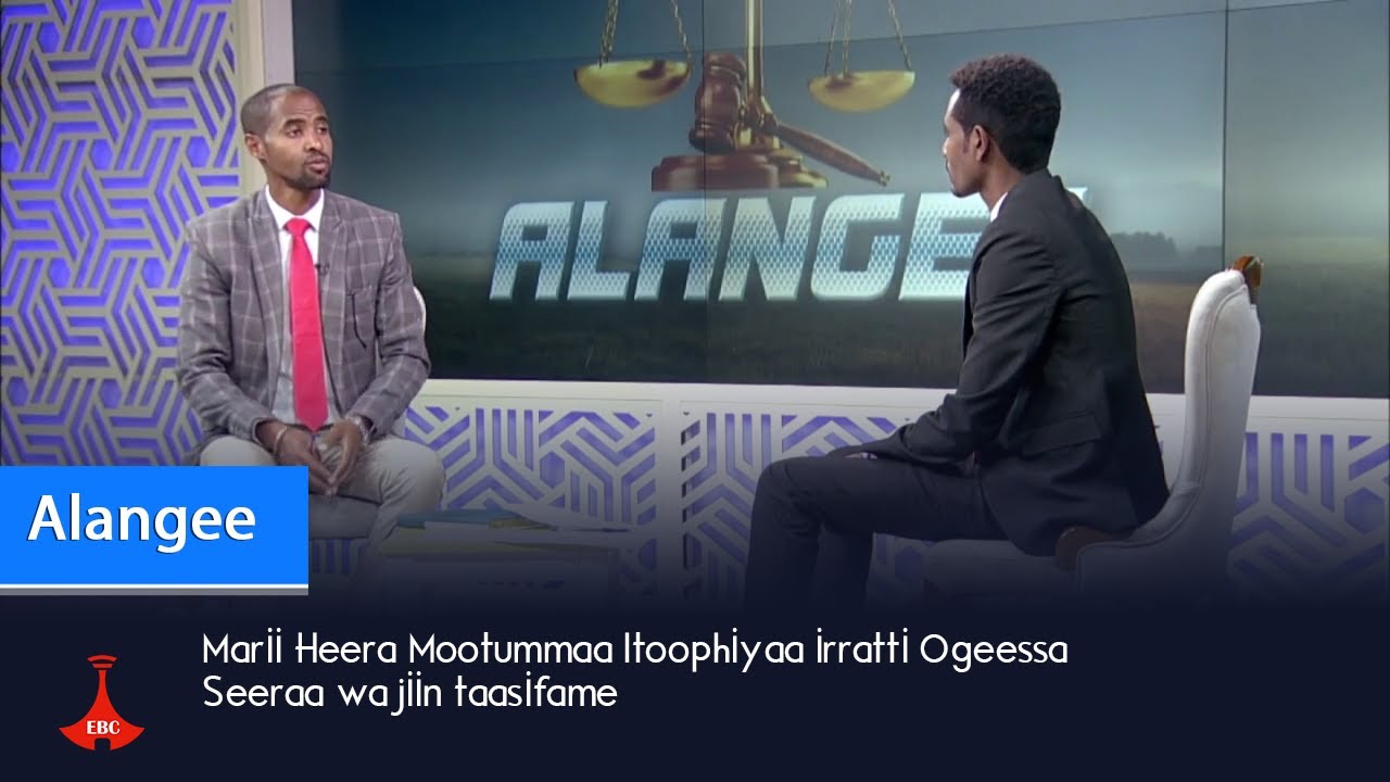 Alangee: Marii Heera Mootummaa Itoophiyaa irratti Ogeessa Seeraa wajiin taasifame