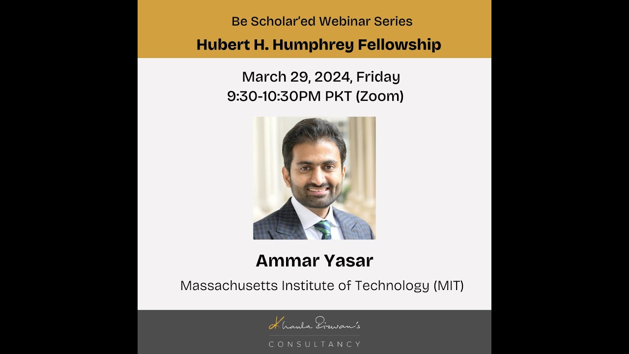 How to prepare for the Humphrey Fellowship, academic courses & fellowship application x Ammar