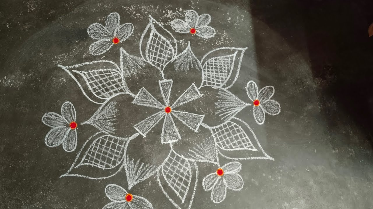 Creative Rangoli kolangal for Beginners💥💥💥