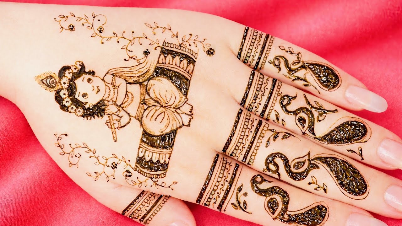 Very simple unique style mehndi design for back hand|new easy mehndi design 2025 | mehandi designs 