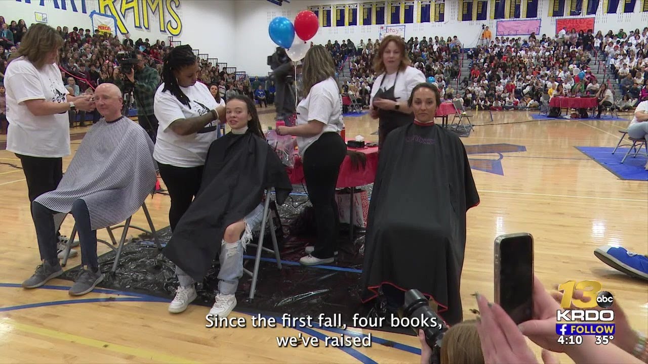 Rampart High School raises nearly 35,000 dollars for cancer patients during their 'Bald for ...