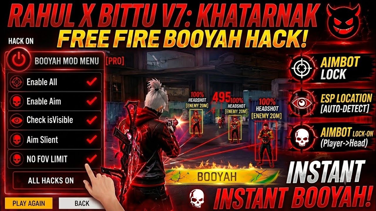 FREE FIRE AIM KILL MOD MENU OB53 FF HACK FULL ANTIBAN NEW SETUP VIDEO NO BAN NO BLACKLIST FULL SAFE