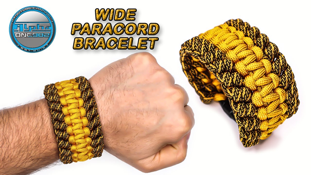 How to Make a Wide Paracord Bracelet Cobra Knuckle Knot Tutorial DIY
