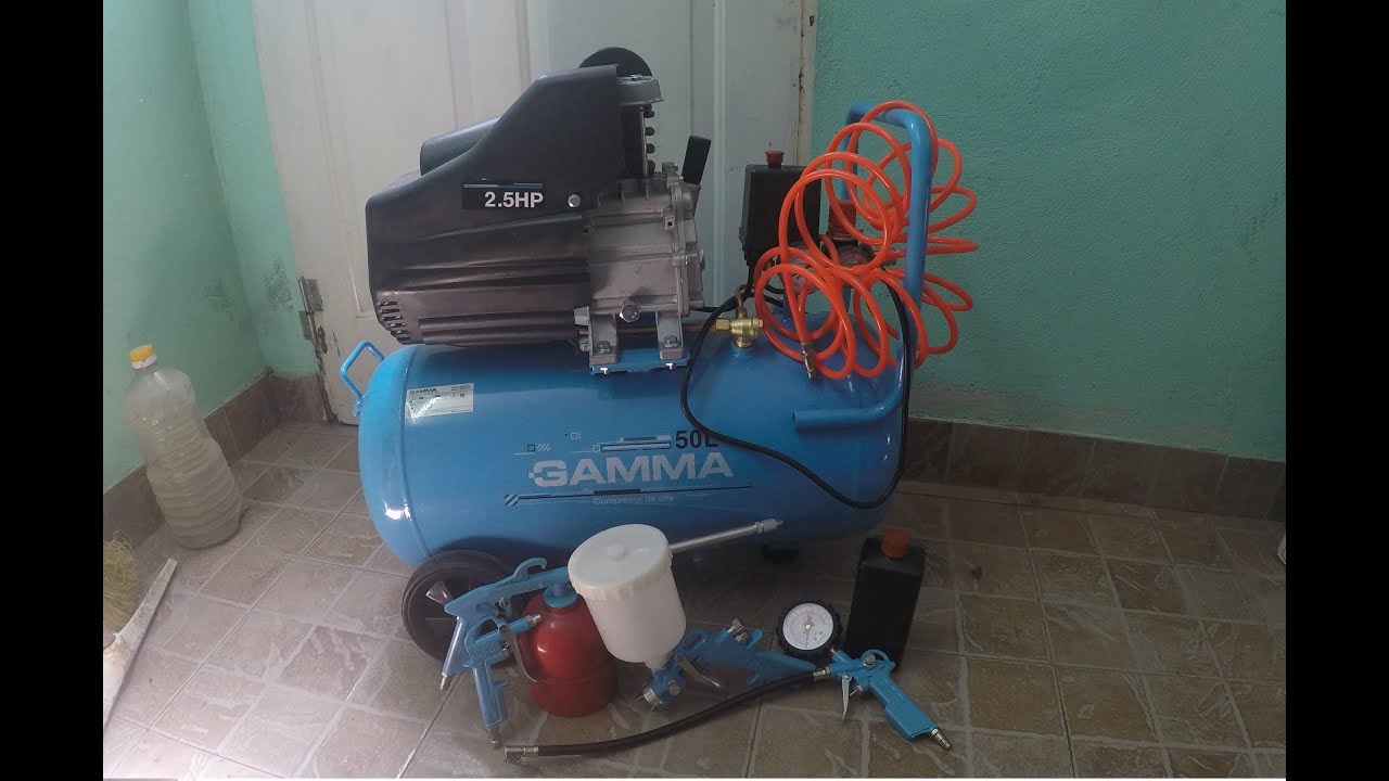 Un unboxing diferente !! El nuevo modelo Compresor de aire GAMMA 50litros 2.5HP con sus accesorios.