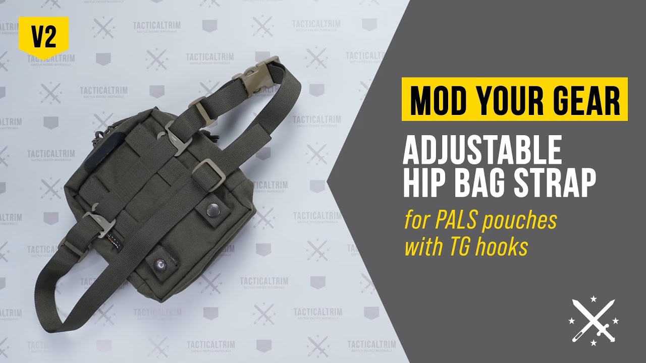 MOD YOUR GEAR - V2 - adjustable hip bag strap with TG hooks for PALS pouches - TACTICALTRIM