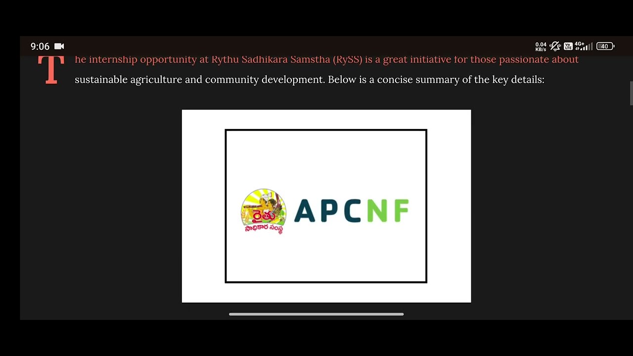 Andhra Pradesh Internship Opportunity at Rythu Sadhikara Samstha (RySS) &ndash; Apply Now!