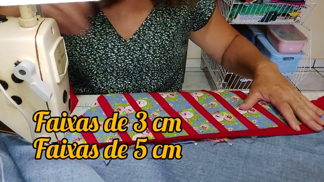 PASSADEIRA EM ZIGZAG,REAPROVEITAMENTO RETALHOS .