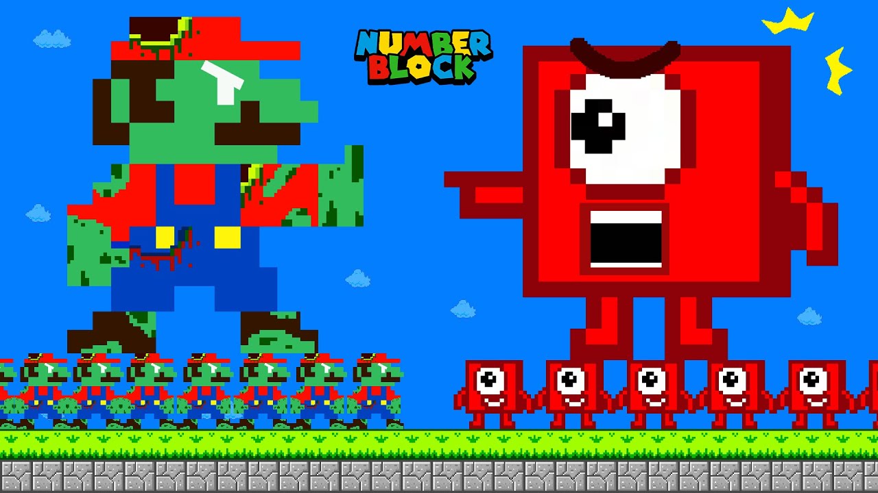 Finish the pattern? Mario vs 1,000,000 Zombies Number 1 | Learn To Count | 