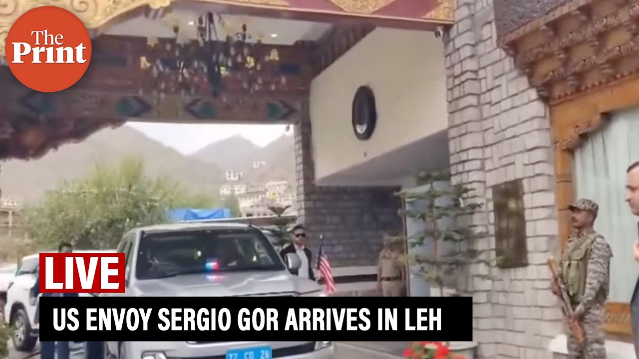 LIVE: US Envoy Sergio Gor arrives in Leh