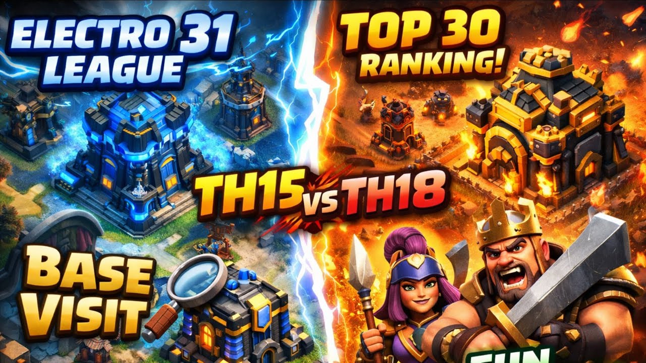 GLOBAL TOP 30 😈 TH15 Ranked League LIVE | Road to 150 Subs