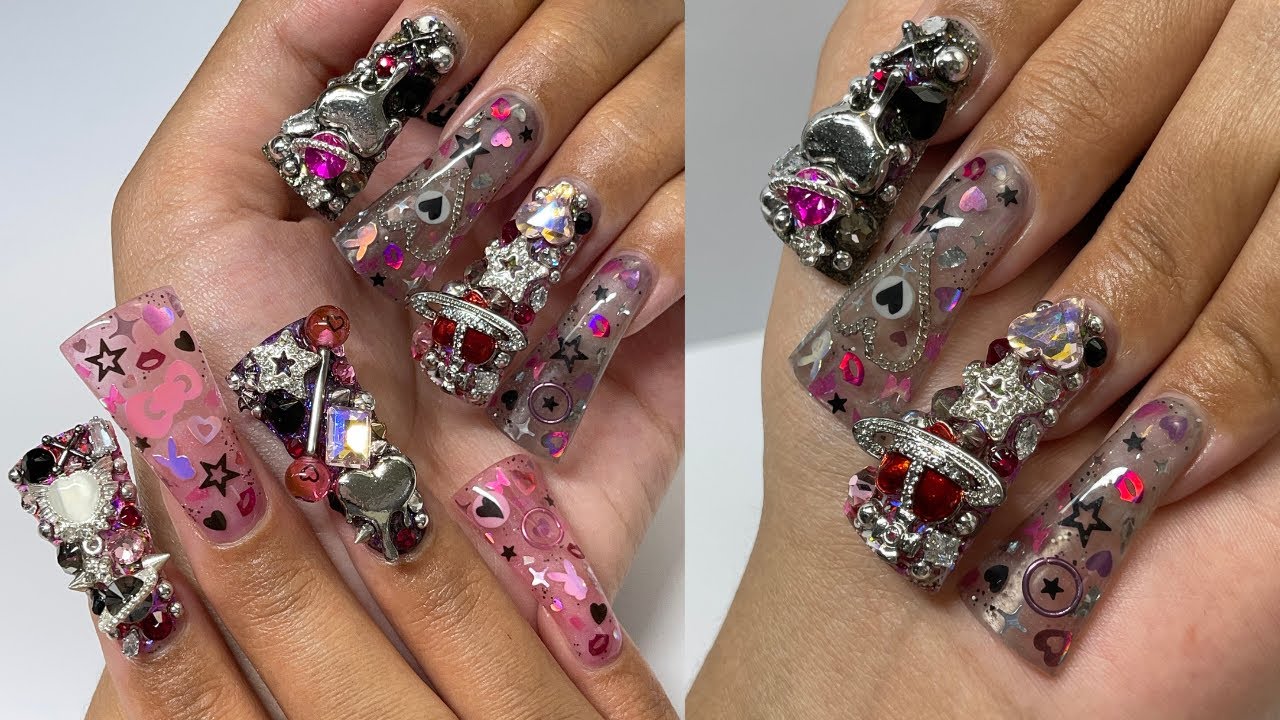 JUNK DUCK NAILS!! Y2K Valentine's Day Nails 💕