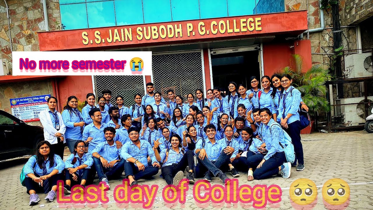 s.s.jain subodh clg | आखिरी दिन कॉलेज का |😭[s.s.jain subodh pg autonomous college] #vikasjonwalvlog