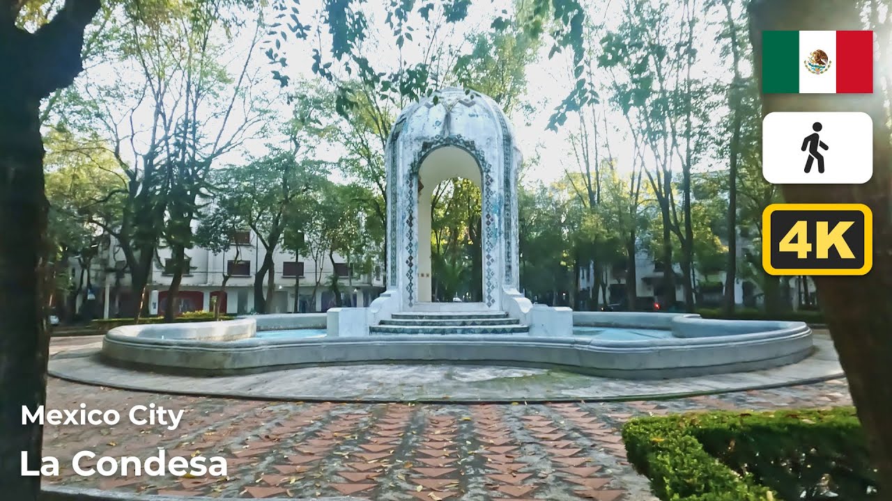 Mexico, Mexico City - Walking through La Condesa - Nonstop Walking | ASMR | 4K