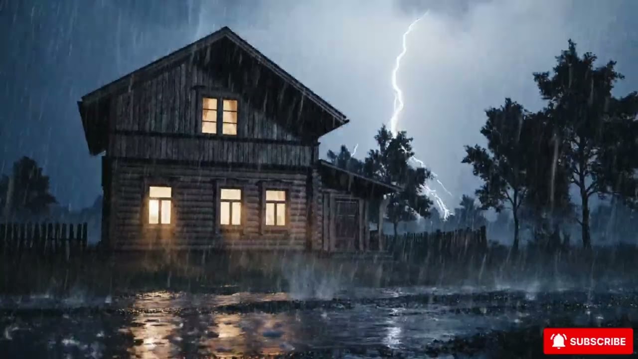 Heavy Rain and Thunder Sounds for Deep Sleep 🌧️⚡ 10 Hours Relaxing Storm at Night