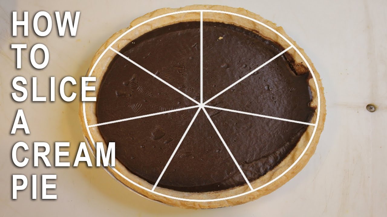 How To Slice A Cream Pie (7 Slices)
