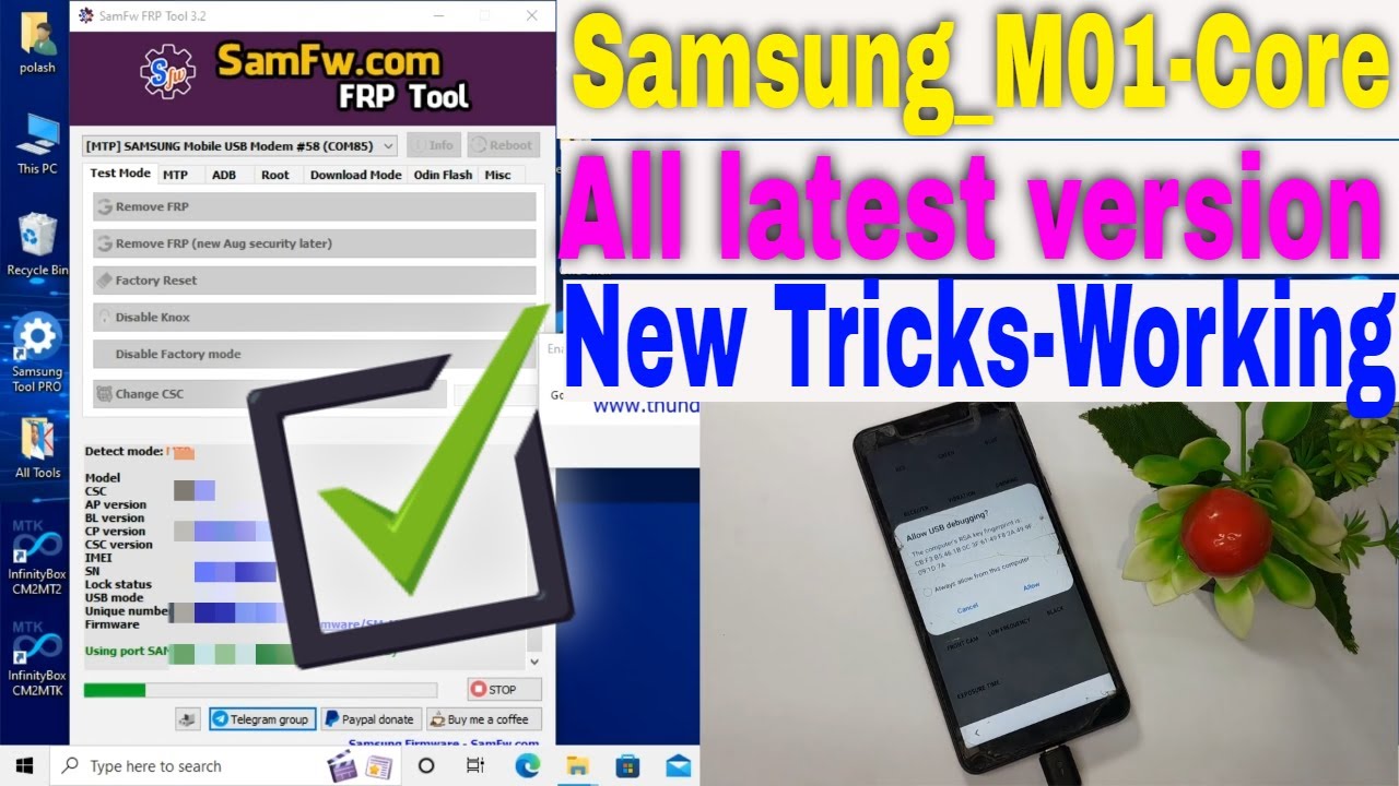 Samsung m01 core frp bypass 2022 | Samsung  m01 core(M013F) google account bypass One Click