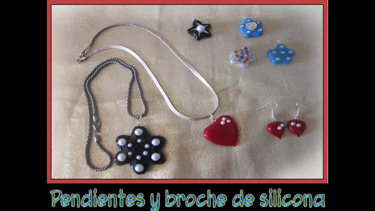 Regalo barato para san valentin- Colgantes y pendientes de silicona- Diy bisuteria facil