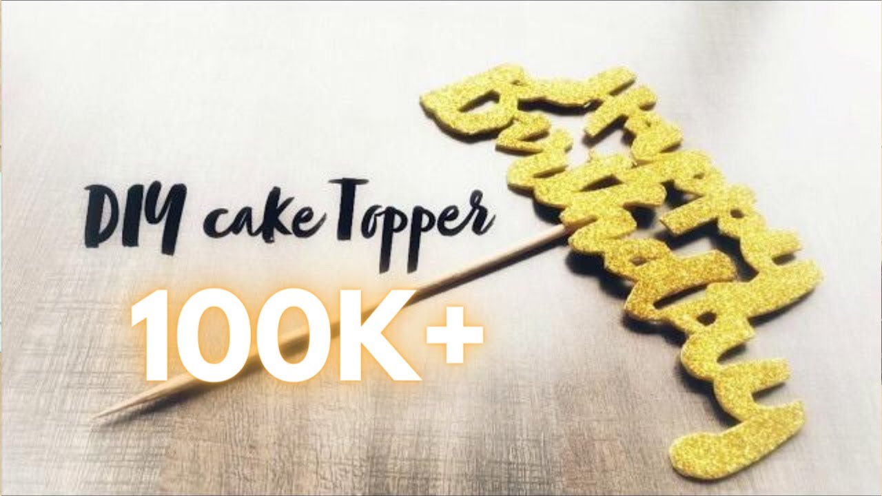 DIY Cake Topper | How to make a cake topper under Rs.50 in 5 minutes | Party decor idea kreationsbm