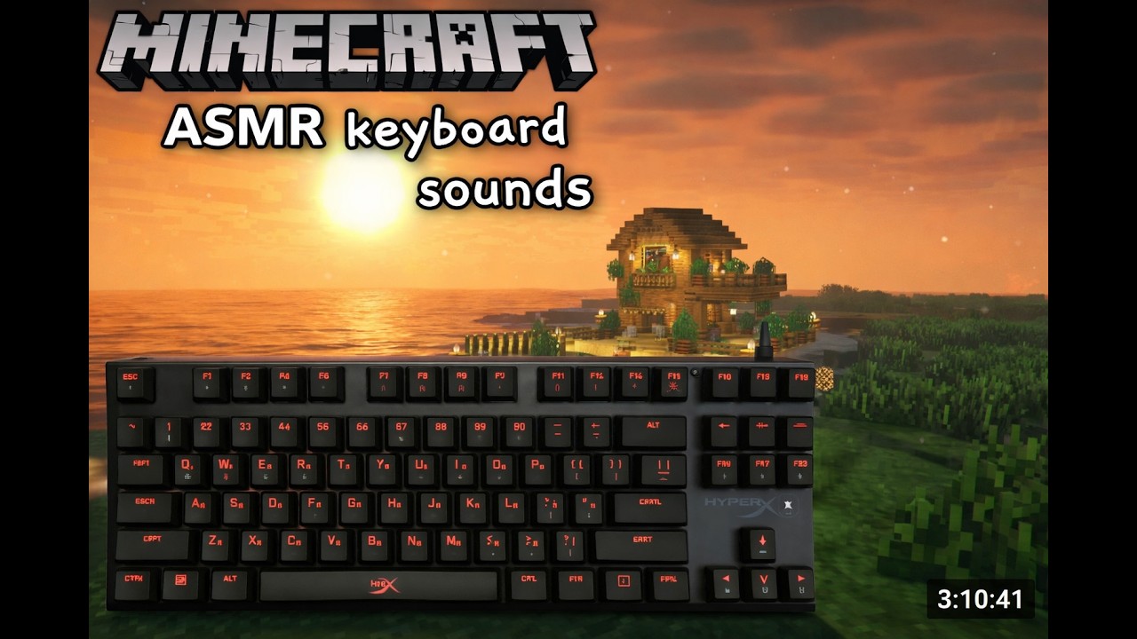 Minecraft Survival ASMR | Inaudible Whisper & Keyboard Sounds