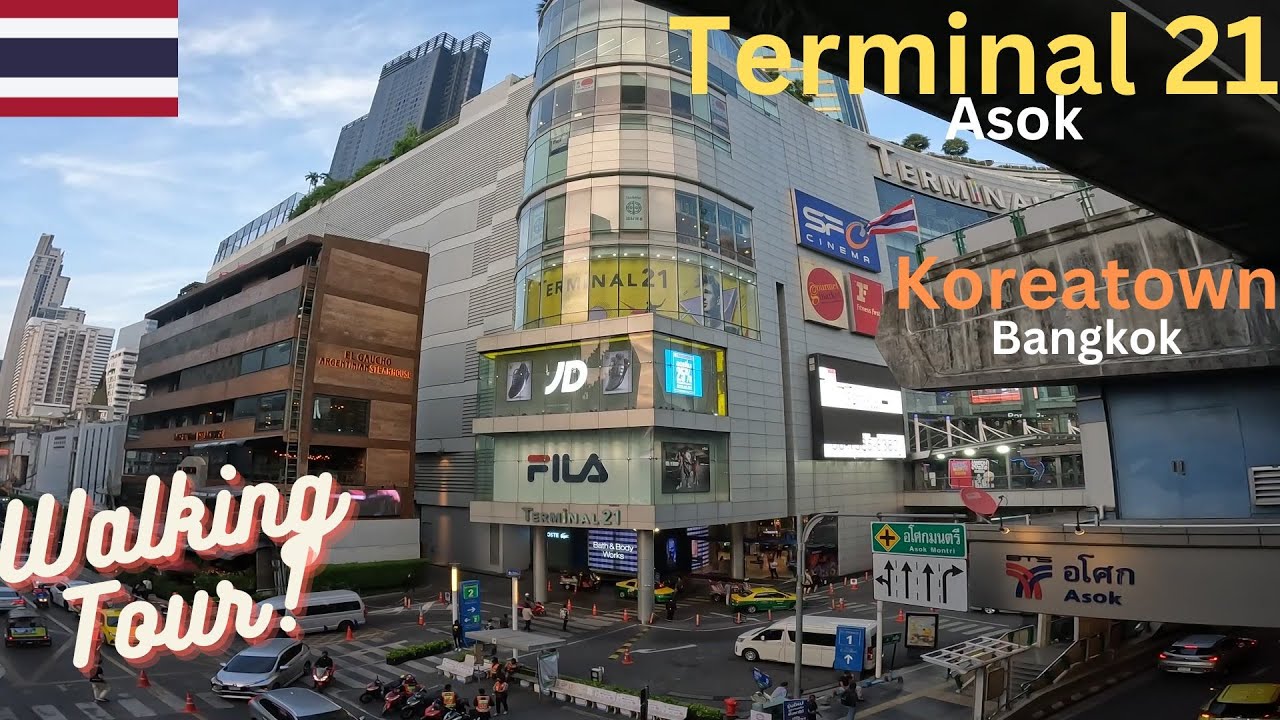 Walking Tour from Terminal 21 Asok to Koreatown in Bangkok, Thailand (March 23, 2023)