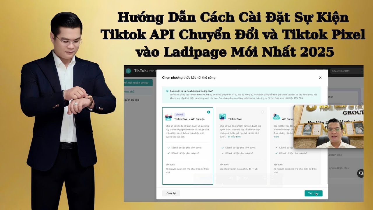 Hướng Dẫn Cách Cài Đặt Sự Kiện Tiktok API Chuyển Đổi và Tiktok Pixel vào Ladipage Mới Nhất 2025
