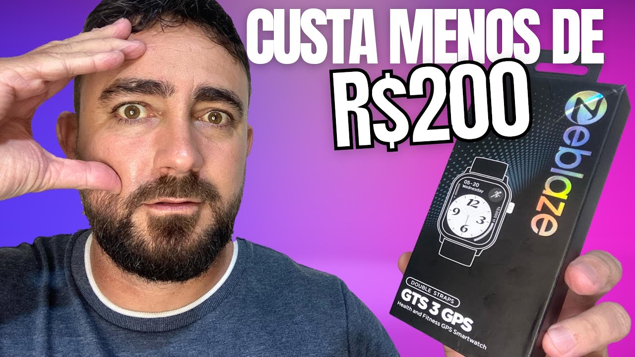ZEBLAZE GTS3 GPS, O SMARTWATCH LANÇAMENTO COM 60 MODOS DE ESPORTES, BARATO, IDEAL PARA INICIANTES.