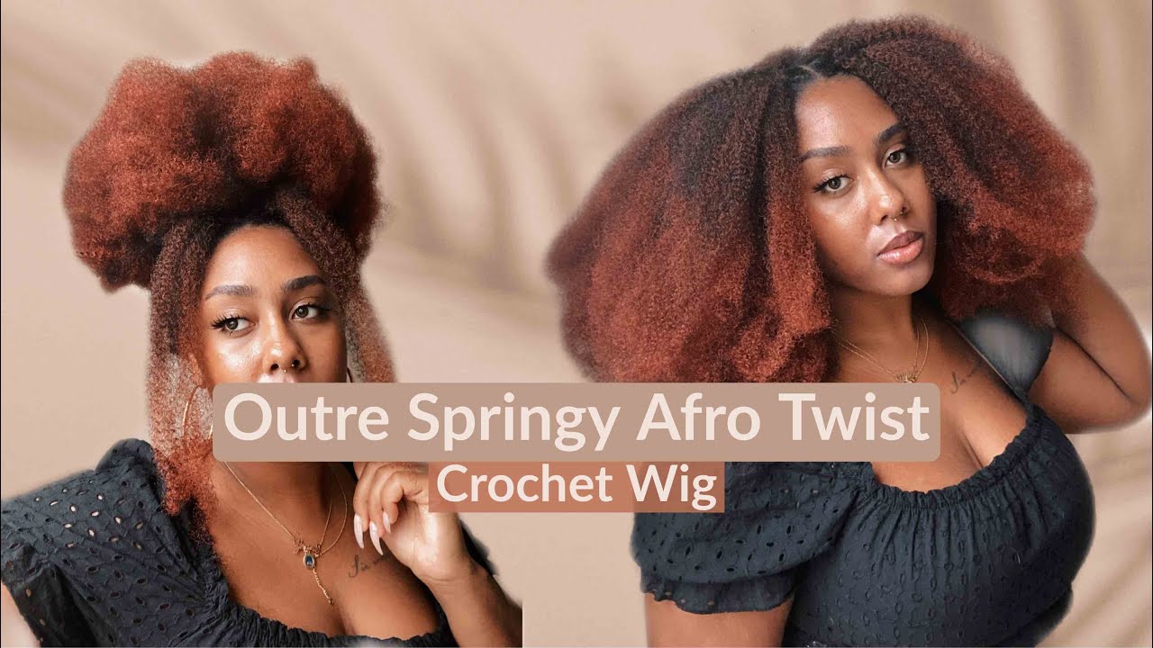 FAUX AFRO | Outre Springy Afro Twists Crochet | 4b/4c Texture!