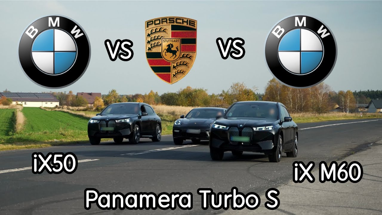 BMW ix M60 vs BMW iX50 vs Porsche Panamera Turbo S (POLSKI)