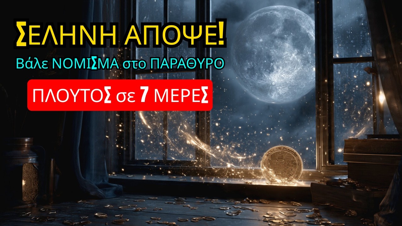ΣΕΛΗΝΗ ΑΠΟΨΕ: ΒΑΛΤΕ ΝΟΜΙΣΜΑ στο ΠΑΡΑΘΥΡΟ - ΠΛΟΥΤΟΣ σε 7 ΜΕΡΕΣ