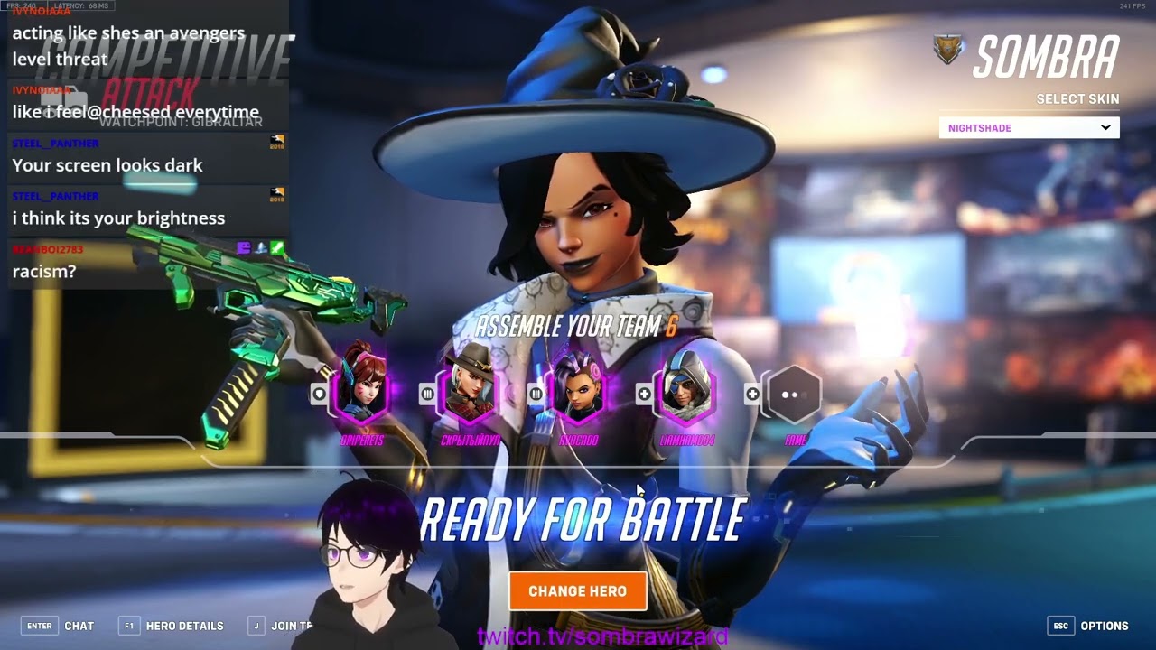 SOMBRAWIZARD OVERWATCH 2 GAMEPLAY SEASON 13 TOP 500