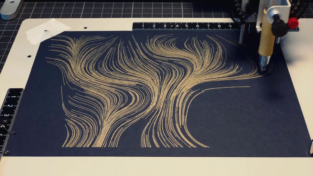 Inktober - Slippery on the Axidraw V3/A3 Pen Plotter