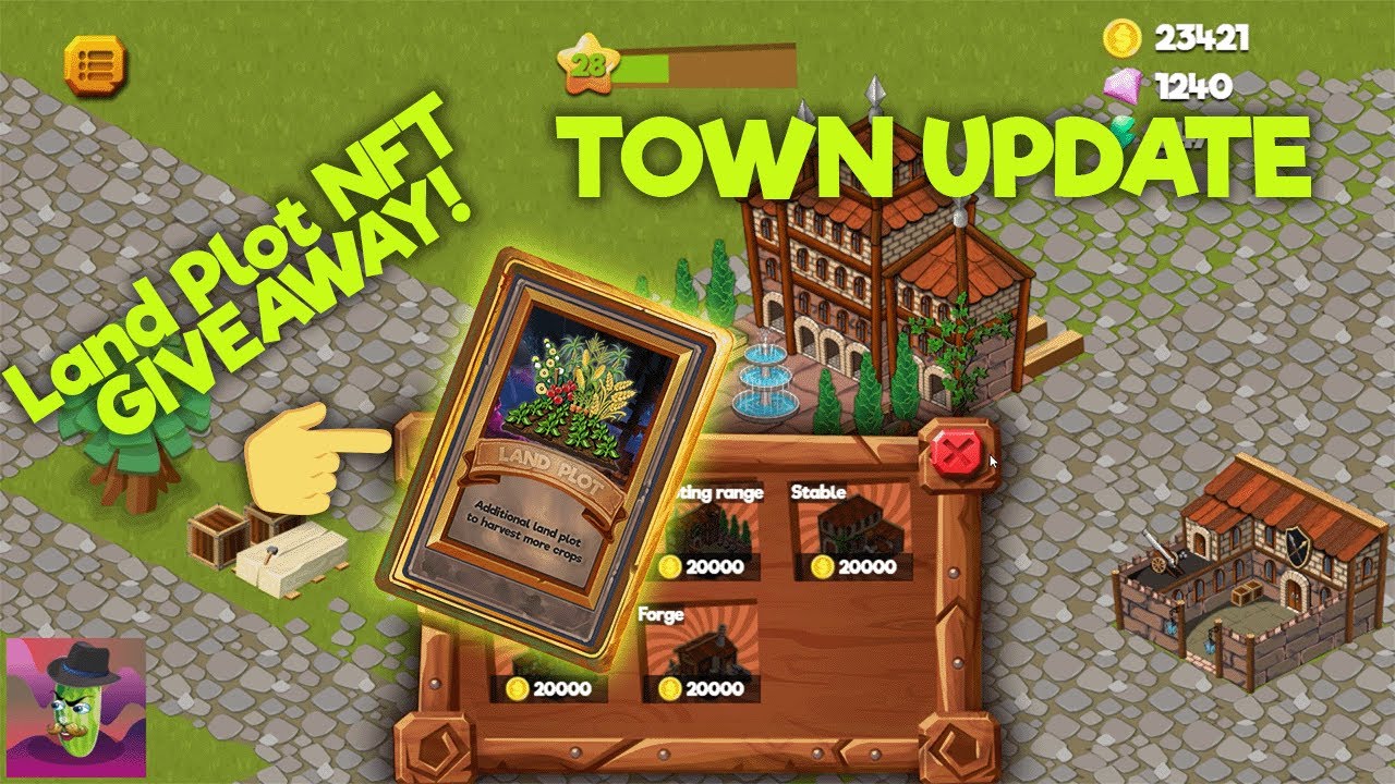 NFT Игра Veggies Farm - Обновление Town - Land Plot Giveaway!!! - New Farming NFT Game