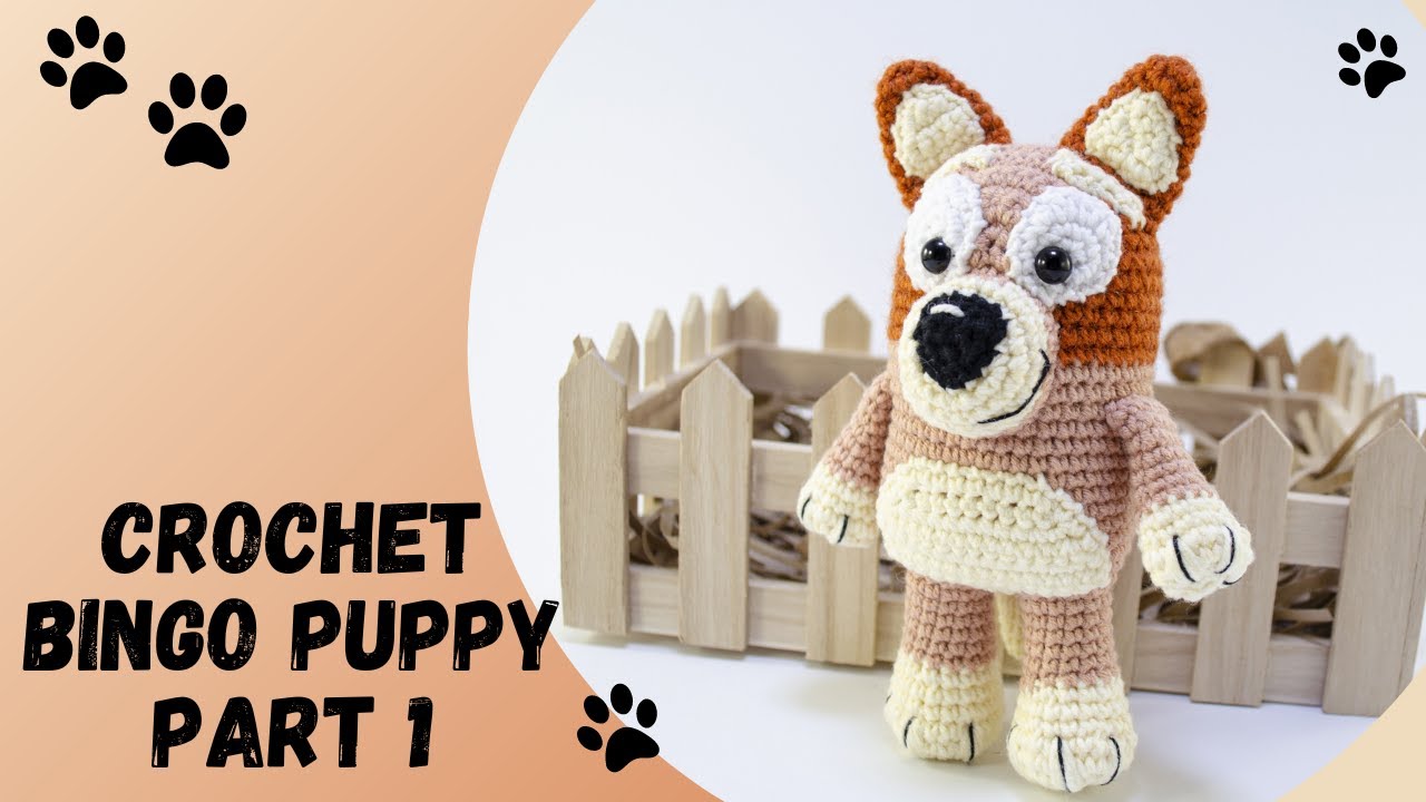 🇺🇸Crochet Bingo Amigurumi Tutorial/Amigurumi Heeler Dog/Crochet Bingo Puppy Toy Tutorial - PART 1