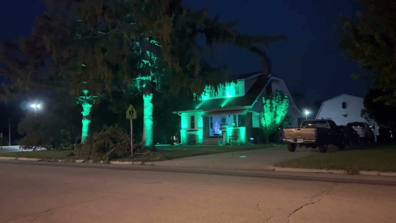 Halloween light show with dmx