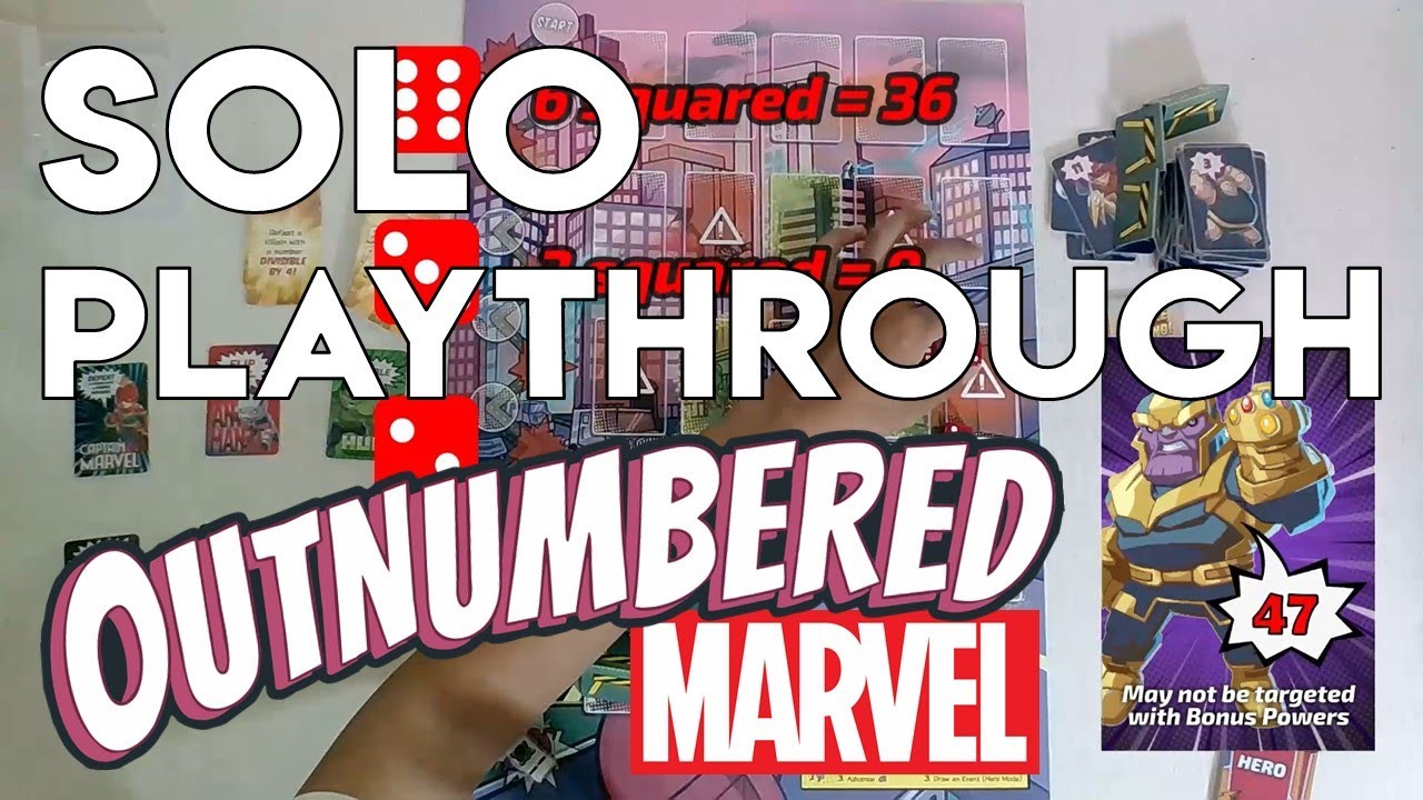 Outnumbered Marvel Board Game - Solo Playthrough