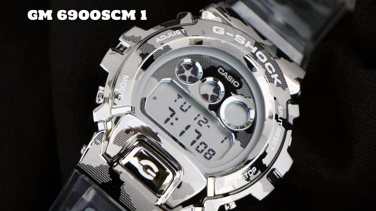GSHOCK METAL COVERED 豬柳蛋推介《『冰酷迷彩系列』優惠😱GM 6900SCM 1 鐳射鍛造迷彩✨金屬錶殼200m🌊》快閃優惠😱HK648 TEL 91677026 🎁💢