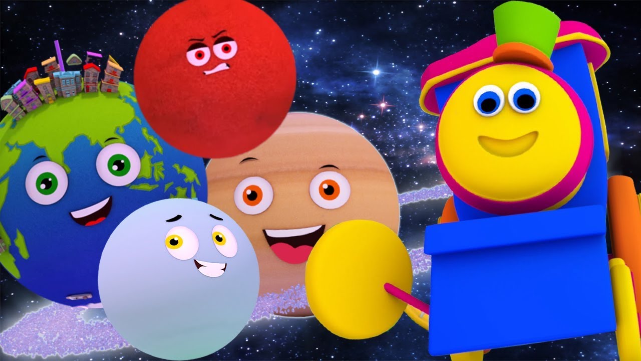 Bob Train Planeta Canção | Cartoon 3D para crianças | Educational video For Kids | Planet Song