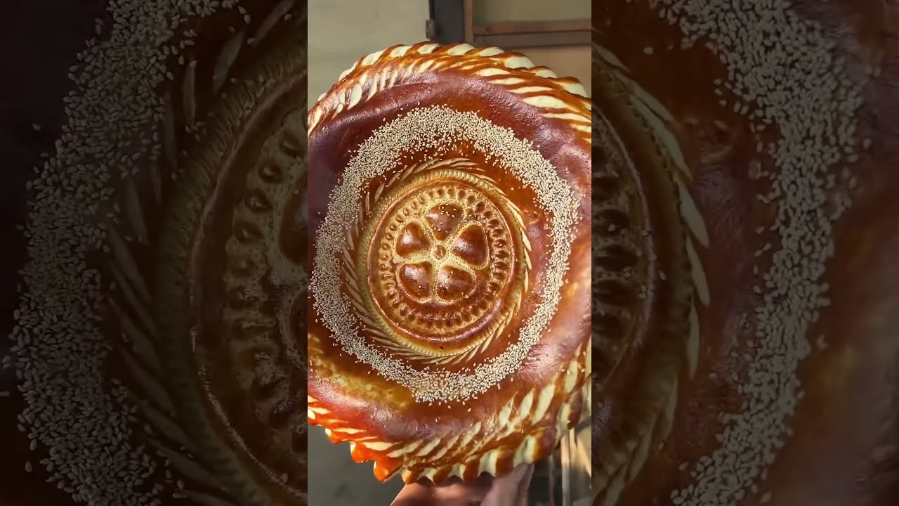 Katta tandir non!😘🫓👍Узбекская большая лепешка! #non #bread #baking #shortsfeed #food #cooking #diy