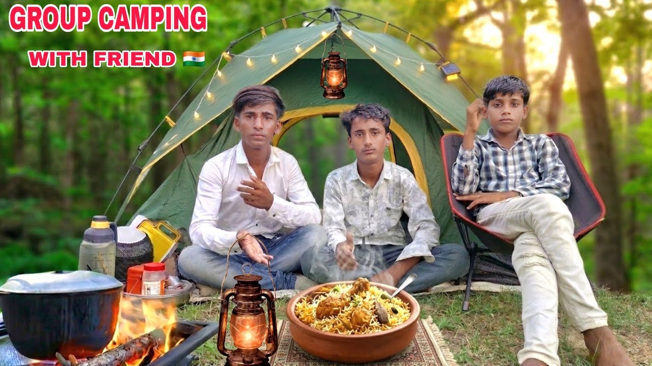 Indian Village Camping Cooking with Friends | Camping in forest | Camping video 