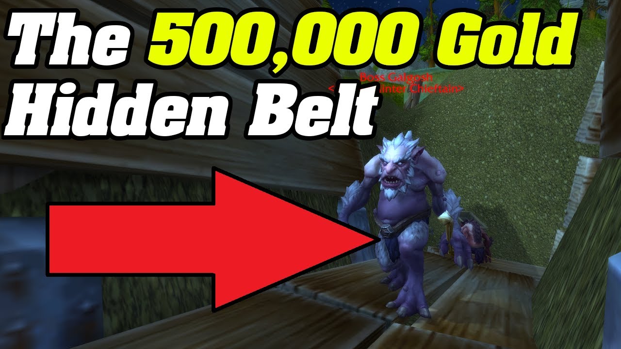 The 500k Secret Belt in World Of Warcraft | Shadowlands Goldmaking
