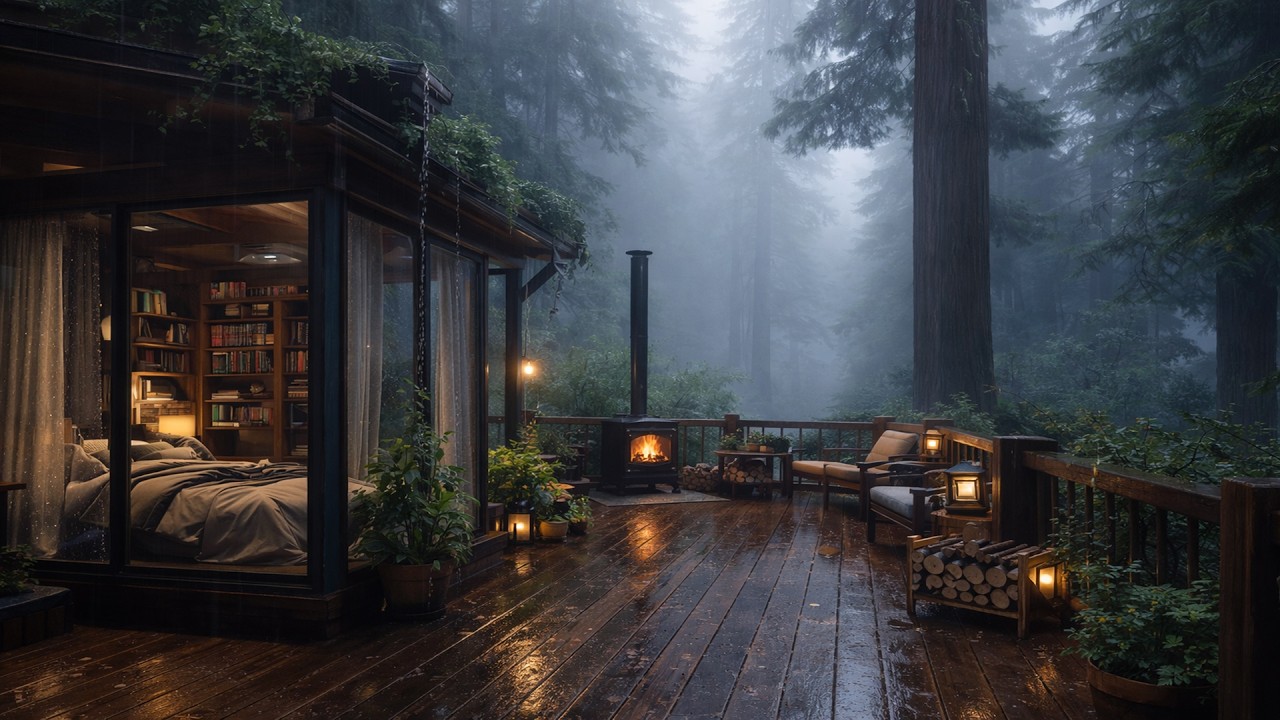 Rain on Window for Deep Sleep 🌧️| Cozy Night Rain Sounds | The Rainy Room | Rain Sound Spaces ☔️