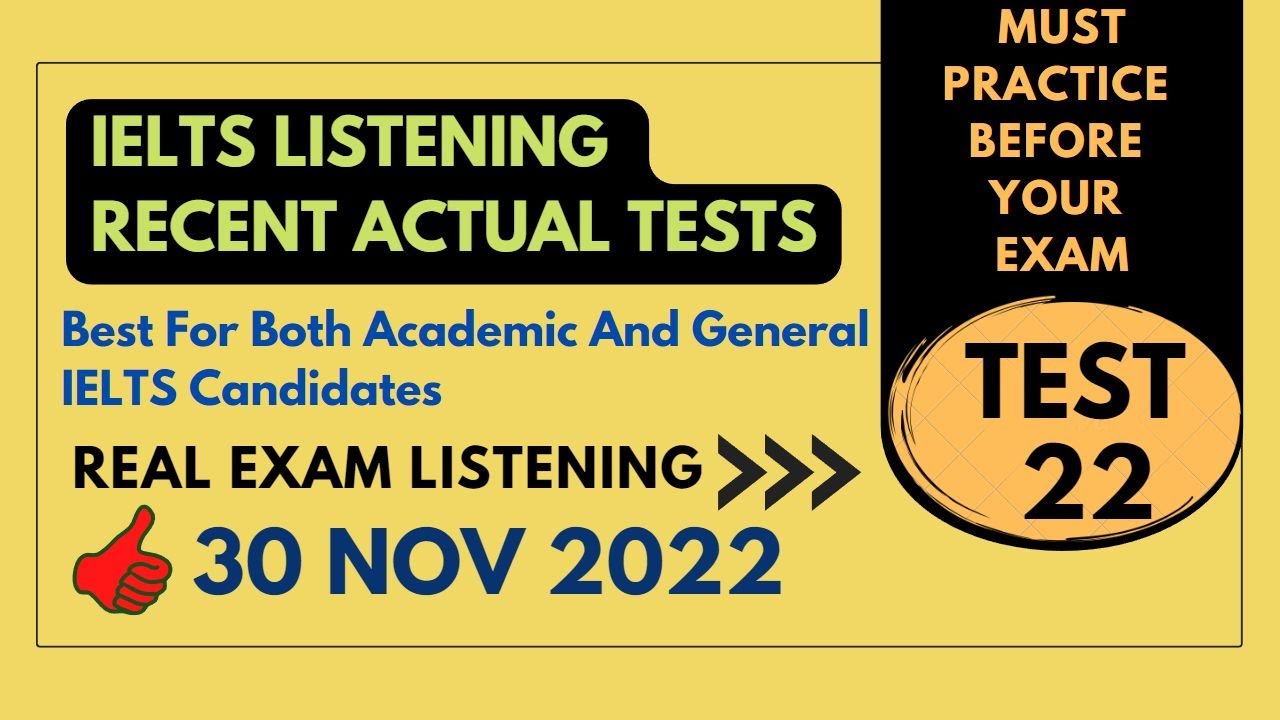 Ielts Listening Practice Test With Answers | TEST 22 | 30.11.2022 | Job Enquiry @PASSION TO GROW