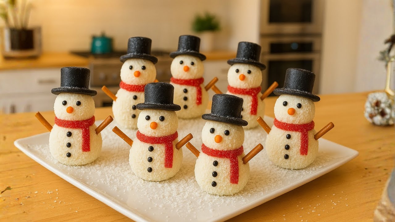 INCROYABLE Bonhommes de Neige ! Ce dessert de NOEL va vous bluffer ! ⛄✨ #NoelCreatif #sanscuisson