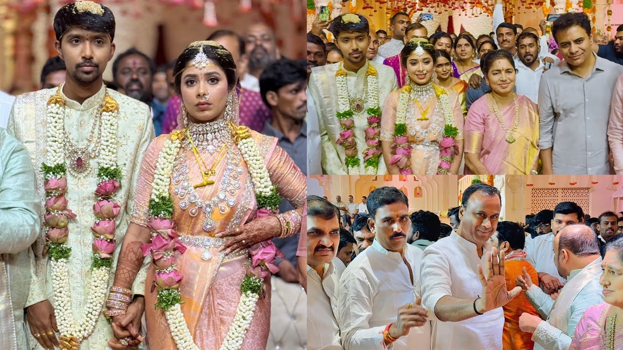 Aler Ex MLA Gongidi Sunitha Reddy Daughter Wedding | Ktr | Komati Reddy Raj Gopal Reddy